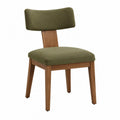 Silla de madera y tela de poliéster verde 85 cm